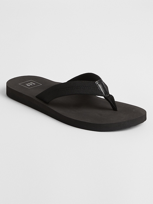 Image number 3 showing, Vegan-Leather Flip Flops