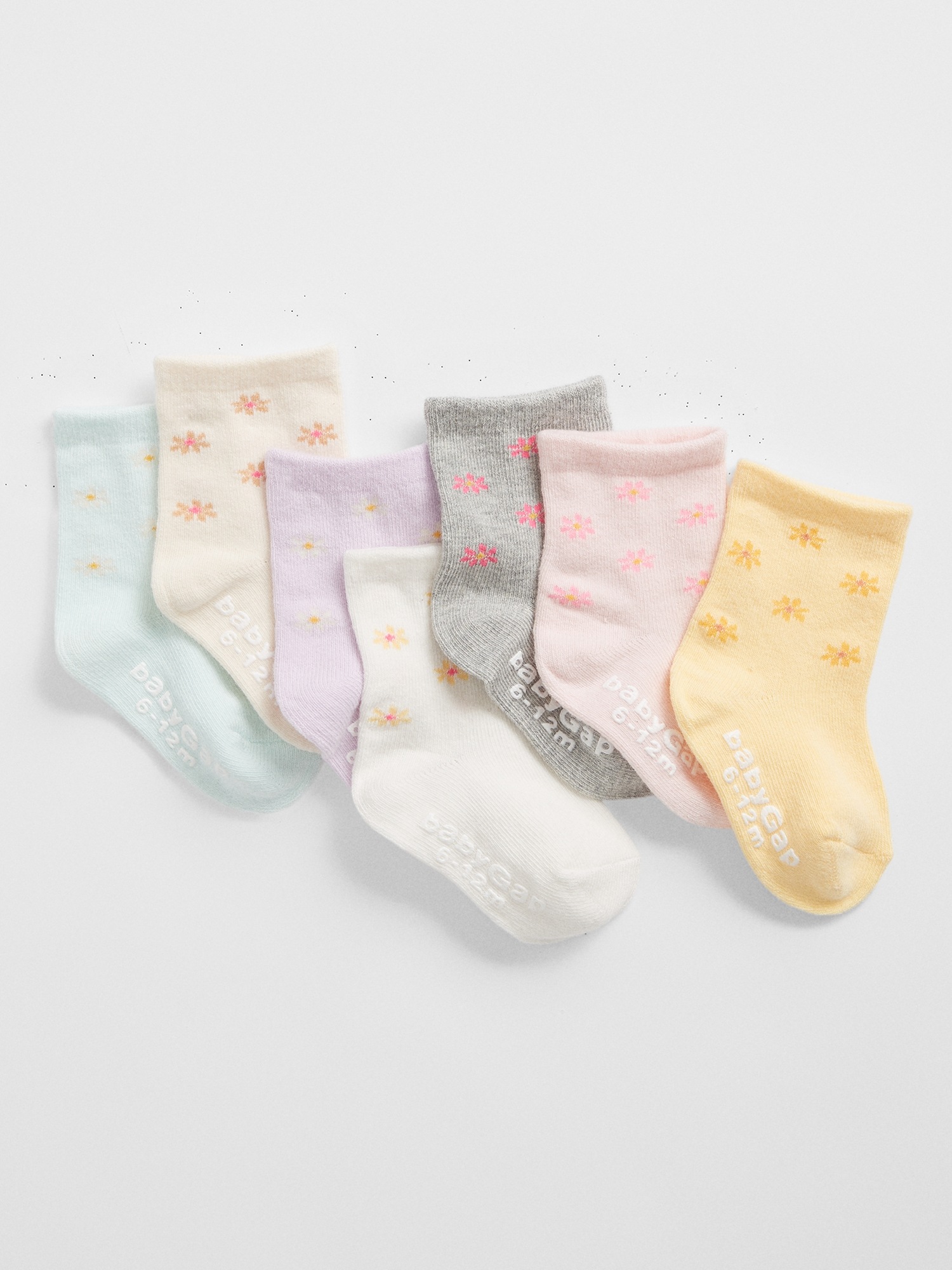 babyGap Floral Crew Socks (7Pack) Gap Factory