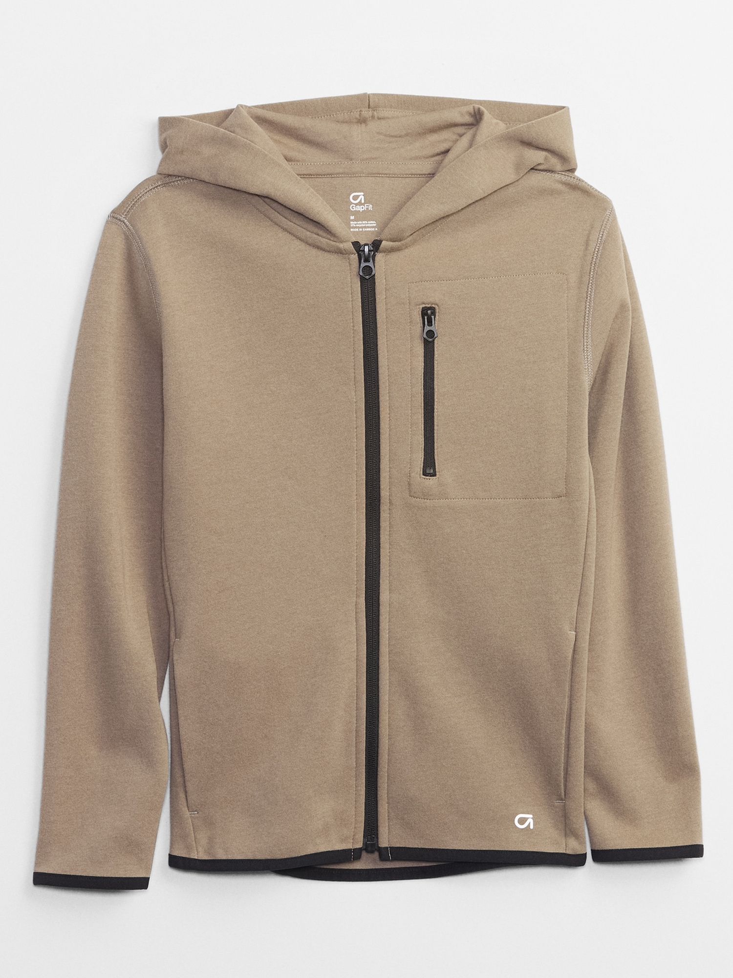 GapFit Kids Tech Hoodie - Brown