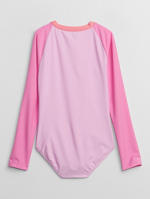 View large product image 2 of 2. Kids One-Piece Rash Guard