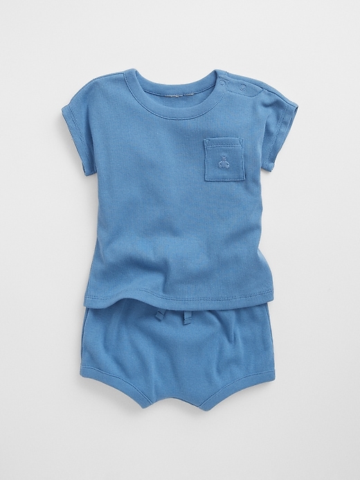 Image number 3 showing, Baby Ribbed Two-Piece Outfit Set