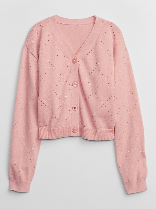 View large product image 1 of 1. Kids Pointelle Cardigan