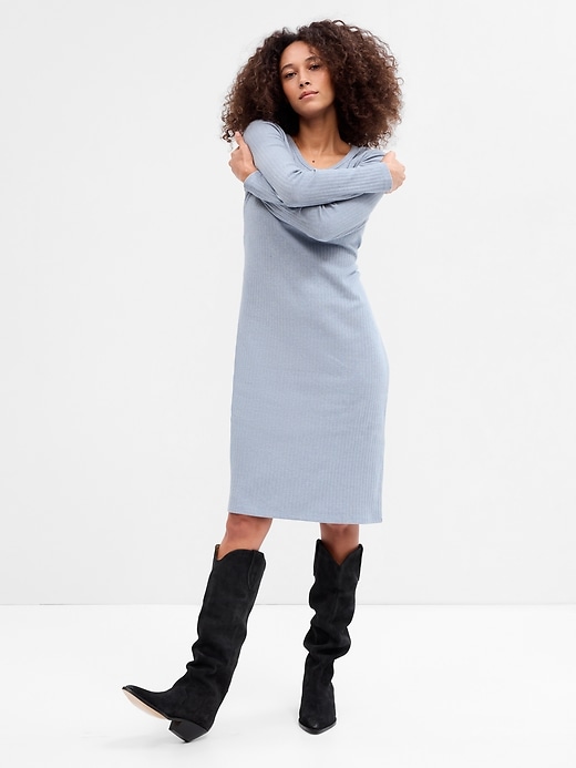 View large product image 1 of 1. Scoopneck Midi T-Shirt Dress