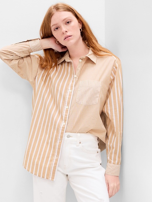 Image number 1 showing, Poplin Big Shirt