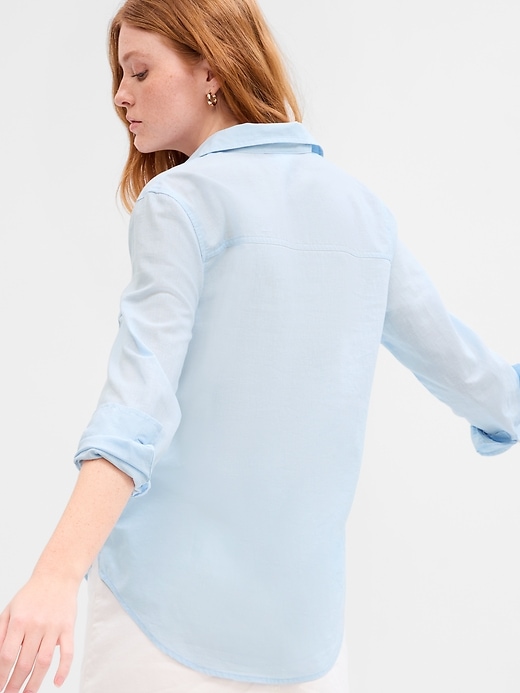 Image number 2 showing, Linen-Blend Easy Shirt