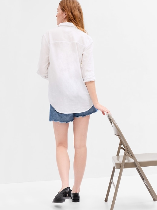 Image number 8 showing, Linen-Blend Easy Shirt