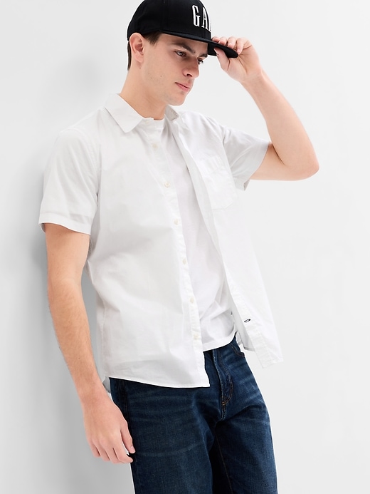 Image number 5 showing, Stretch Poplin Shirt in Slim Fit