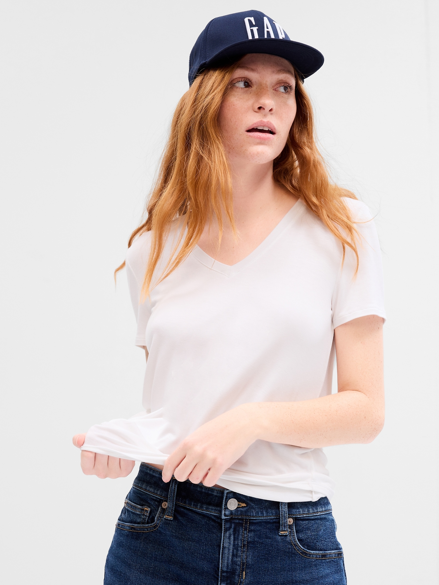 Gap Luxe V-Neck T-Shirt