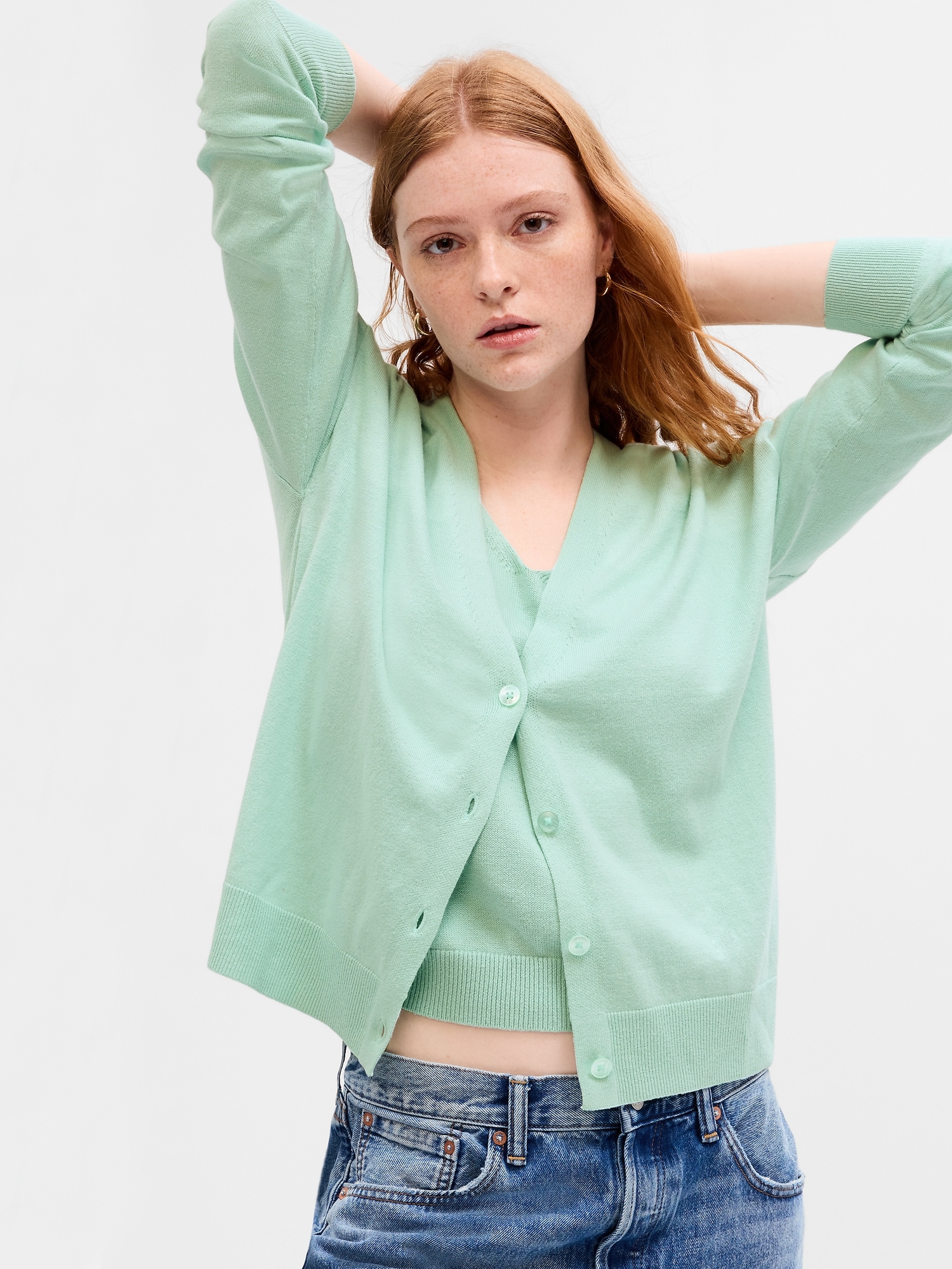 V Neck Cardigan Gap Factory