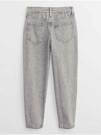 View large product image 3 of 3. Kids High Rise Destructed Mom Jeans with Washwell
