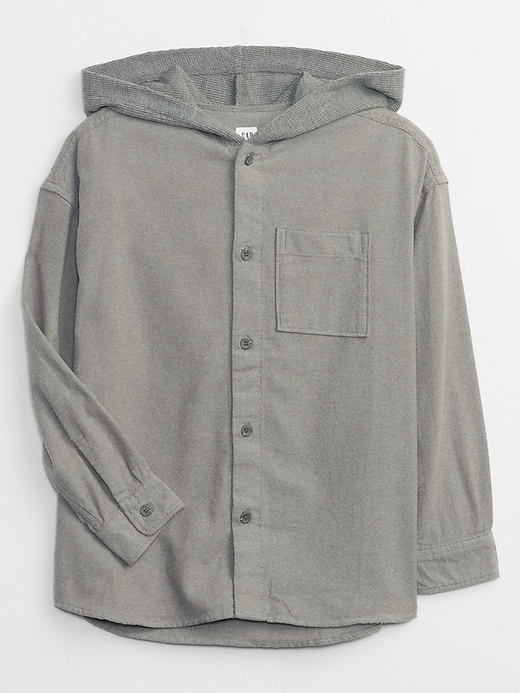 View large product image 1 of 2. Kids Flannel Hoodie Shirt