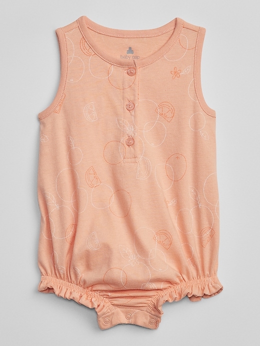 View large product image 1 of 1. Baby Henley Print Romper