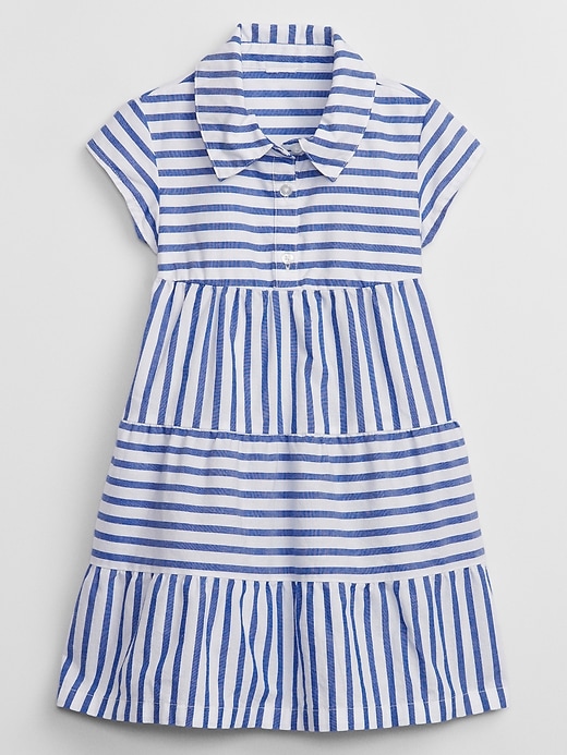 View large product image 1 of 2. babyGap Stripe Tiered Shirtdress