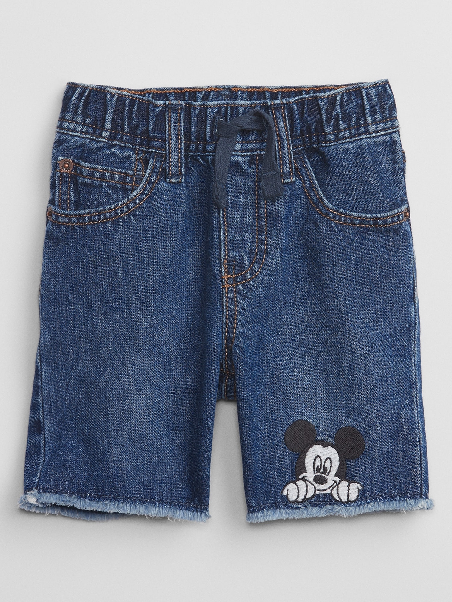 babyGap | Disney Mickey Mouse Slim Denim Pull-On Shorts with Washwell