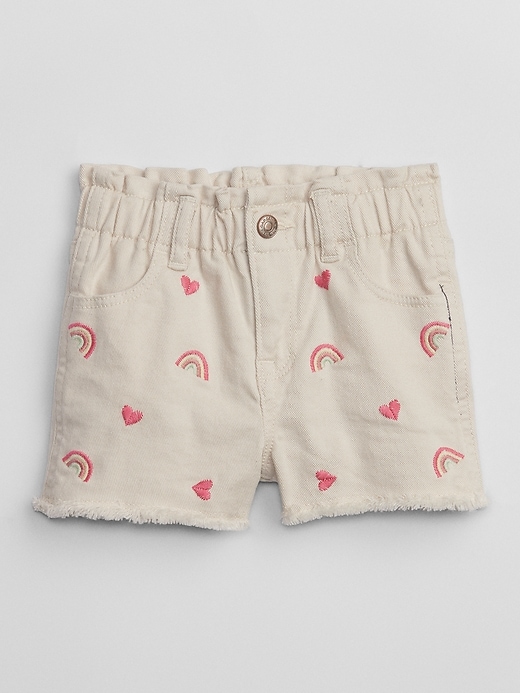 View large product image 1 of 2. babyGap Paperbag Mom Jean Shorts with Washwell