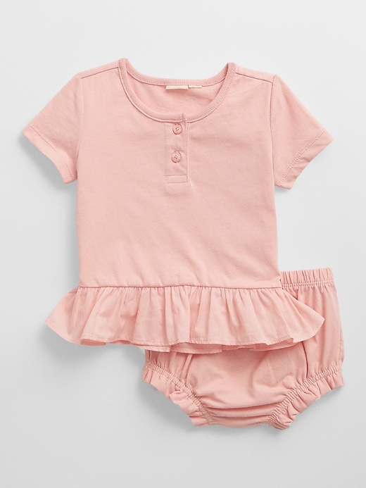 View large product image 1 of 1. Baby Peplum Two-Piece Outfit Set