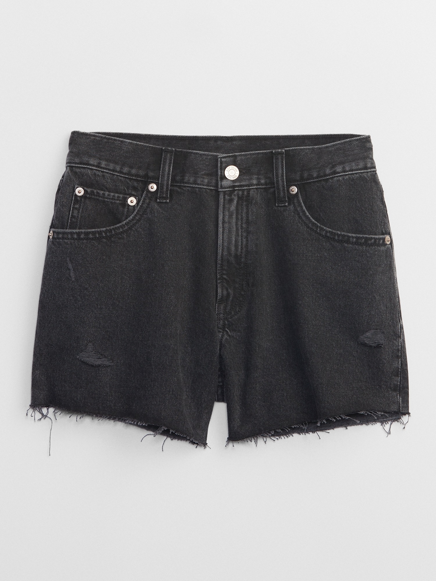 4" Mid Rise Distressed Stride Shorts Gap Factory