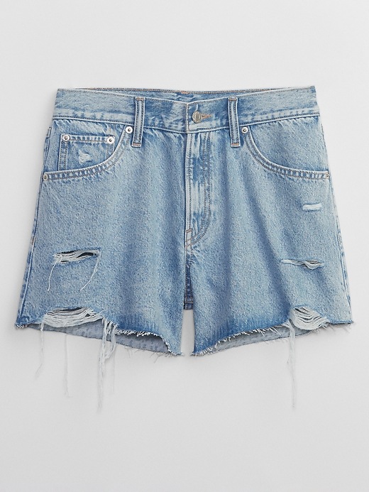 Image number 3 showing, 4" Mid Rise Destructed Stride Shorts with Washwell