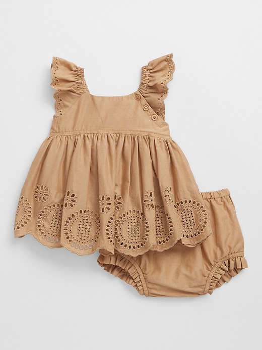 View large product image 1 of 3. Baby Eyelet Two-Piece Outfit Set