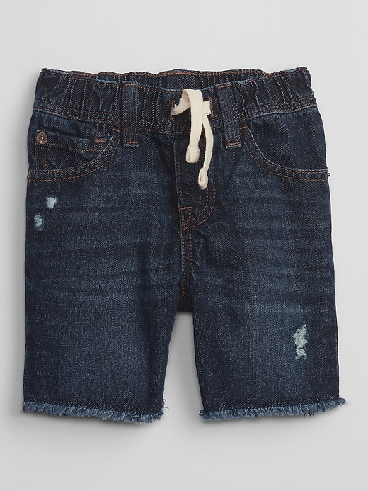 View large product image 1 of 2. babyGap Distressed Denim Pull-On Shorts with Washwell