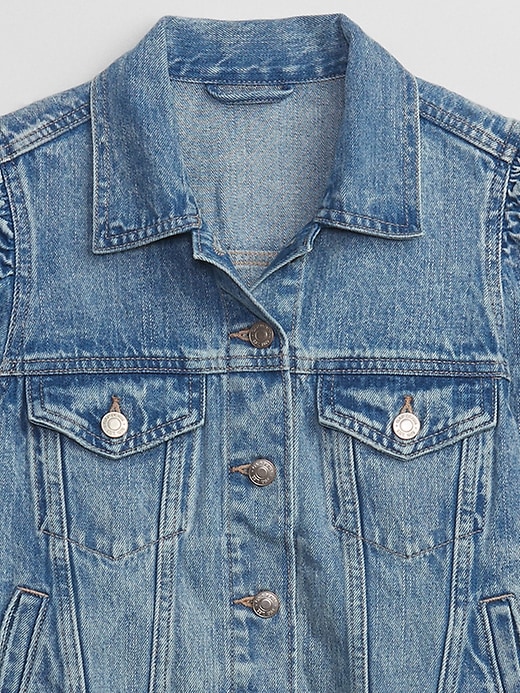 Image number 6 showing, Puff Sleeve Icon Denim Jacket