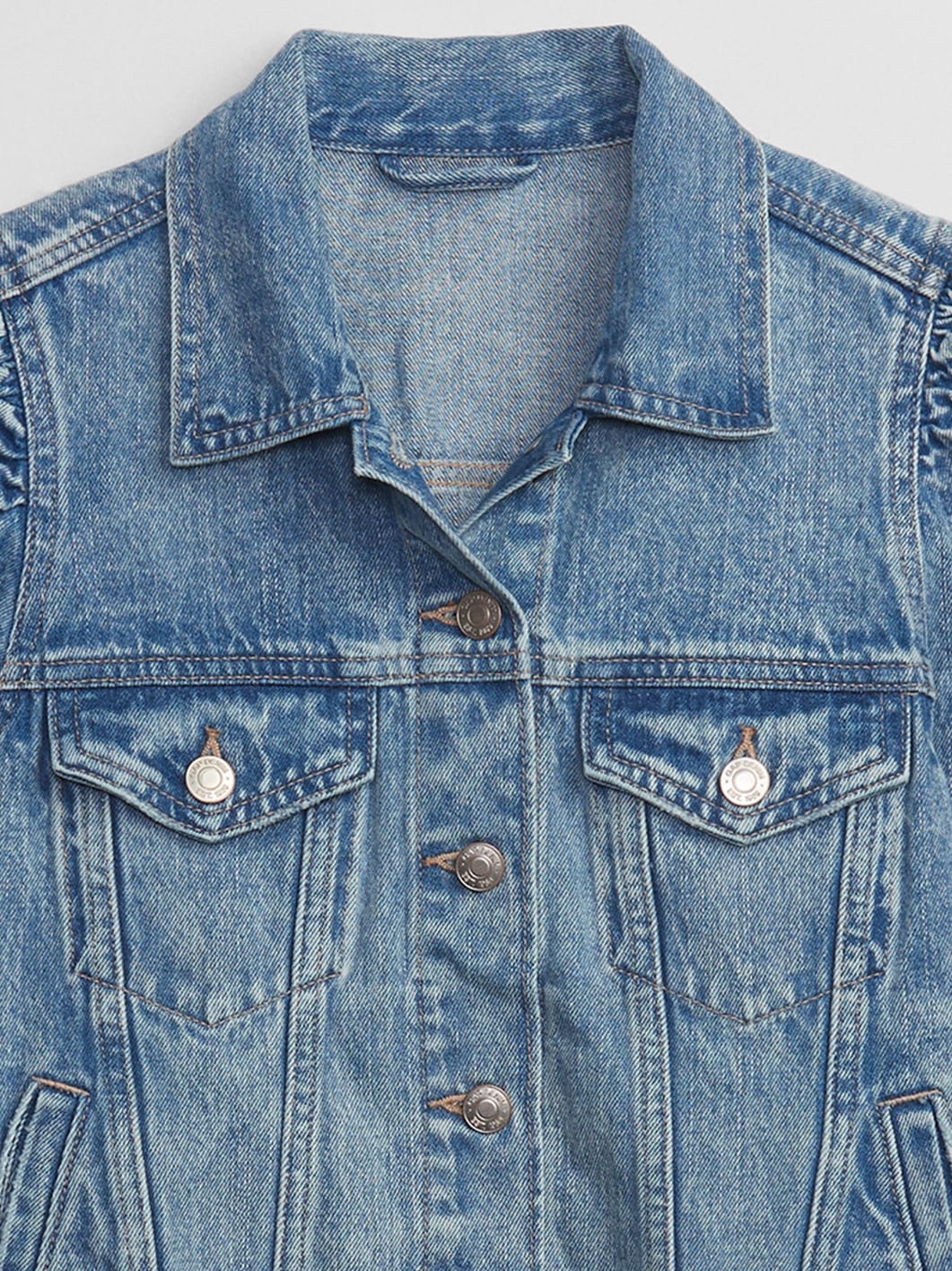 Puff Sleeve Icon Denim Jacket with Washwell | Gap Factory