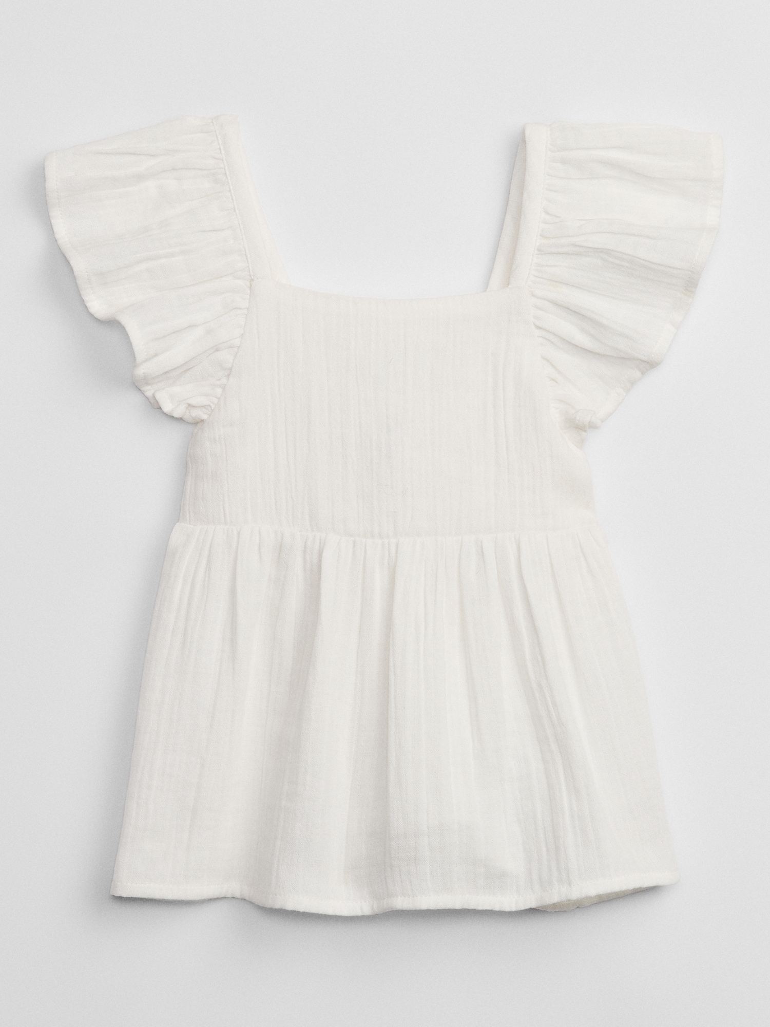 babyGap Gauze Flutter Sleeve Top