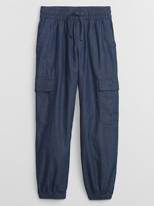 View large product image 1 of 1. Kids TENCEL Lyocell Cargo Joggers