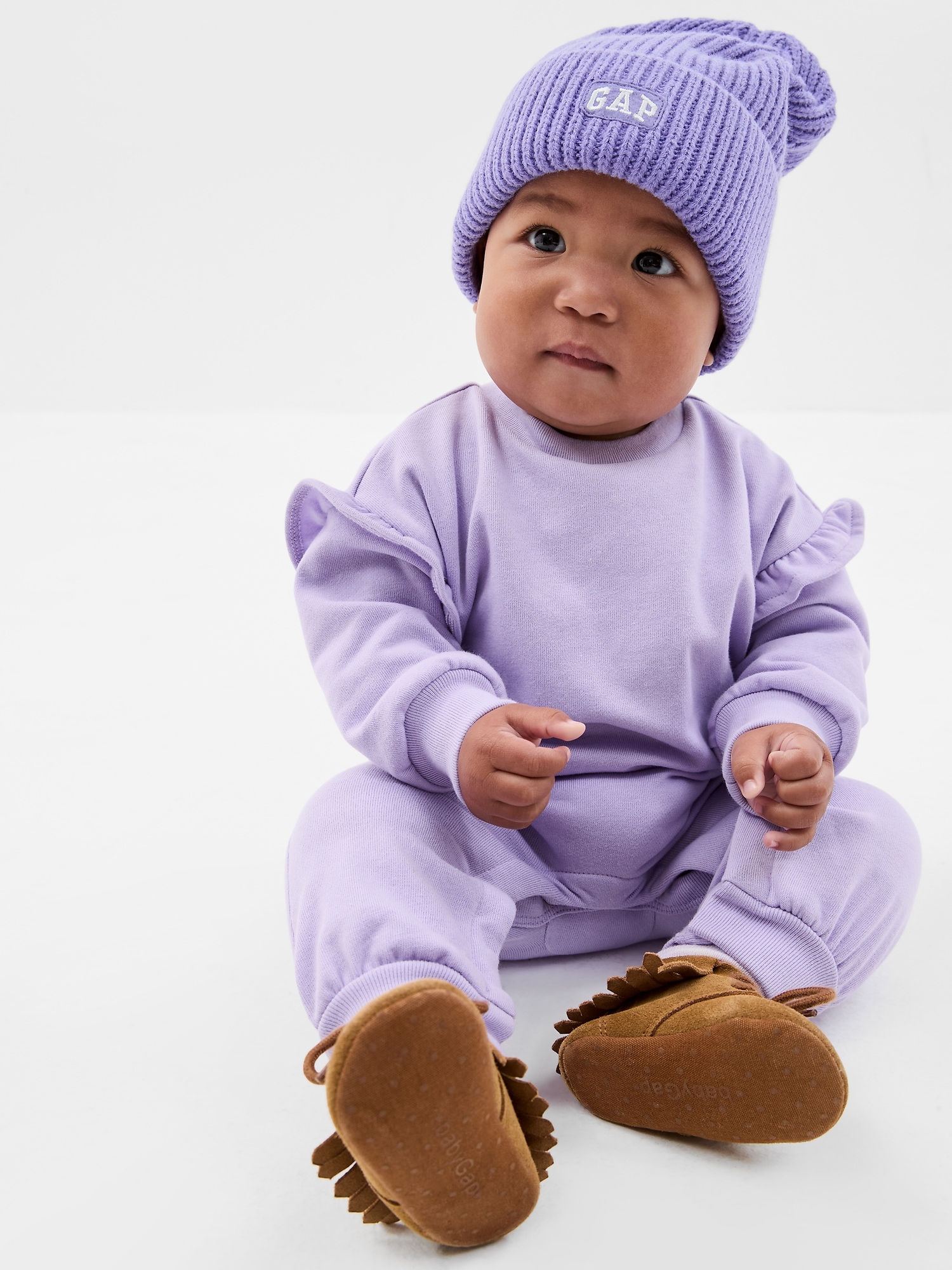 Baby Fleece Ruffle OnePiece Gap Factory