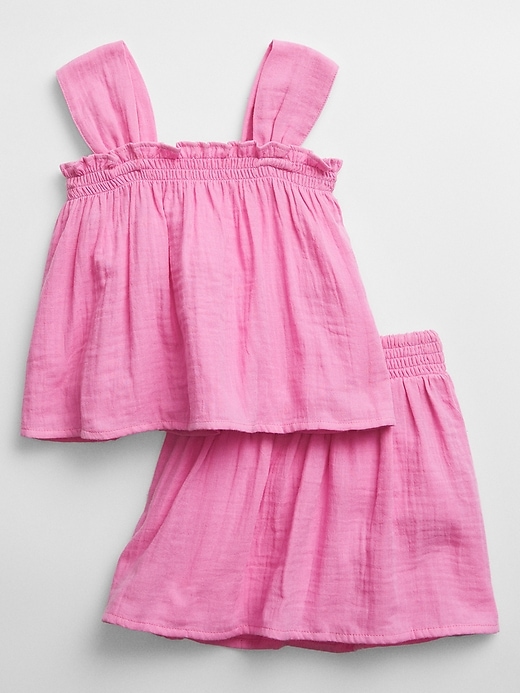 Image number 1 showing, babyGap Gauze Two-Piece Skirt Outfit Set