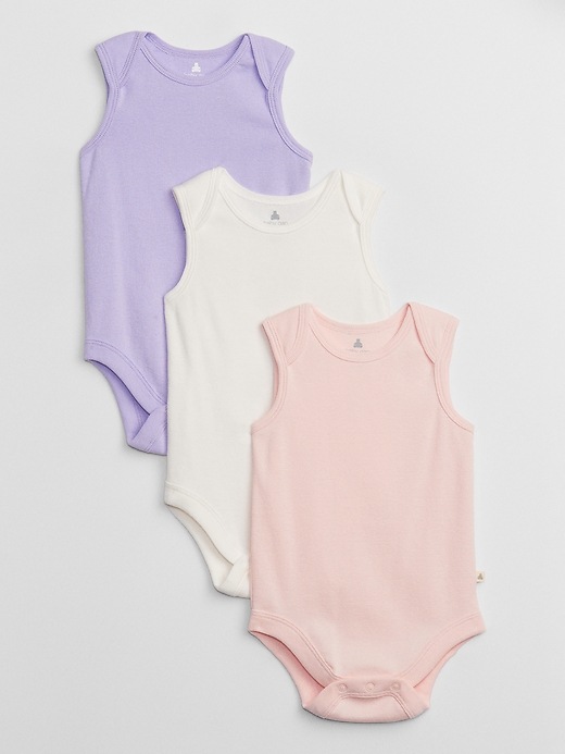 View large product image 1 of 1. Baby Sleeveless Bodysuit (3-Pack)