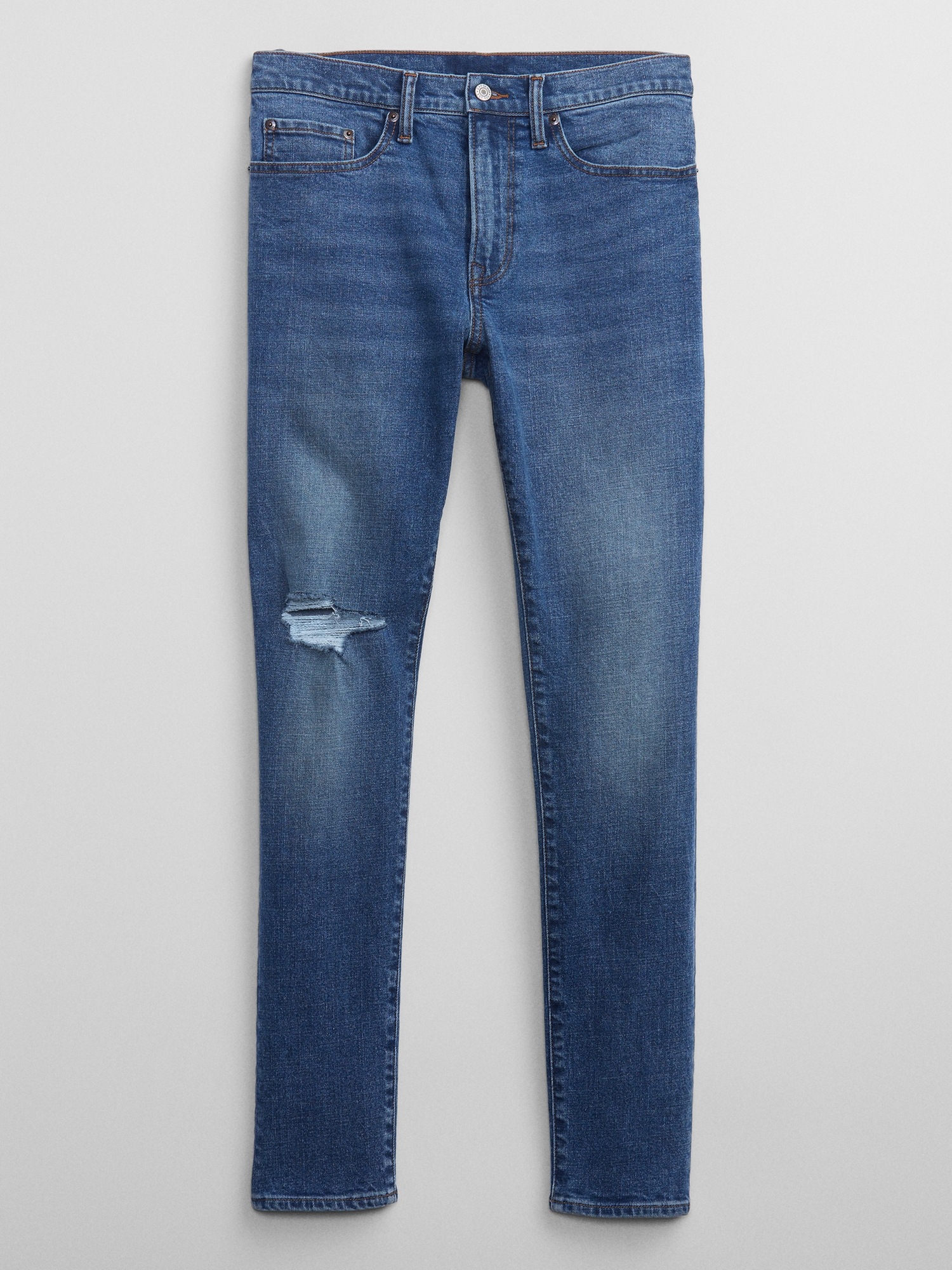 Destructed Slim Taper GapFlex Jeans with Washwell
