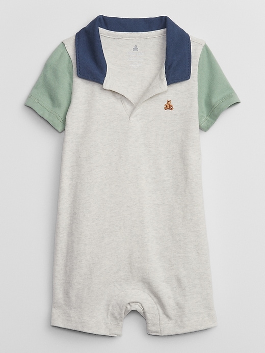 View large product image 1 of 2. Baby Johnny Collar Polo Romper