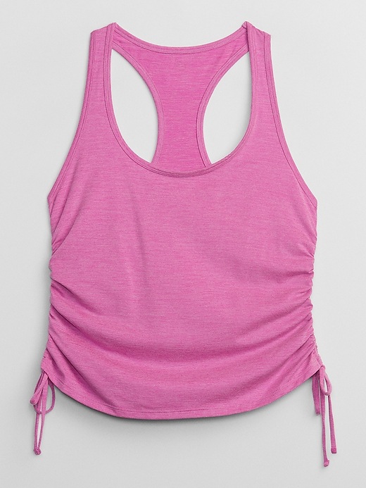 Image number 6 showing, GapFit Brushed Jersey Ruched Tank Top