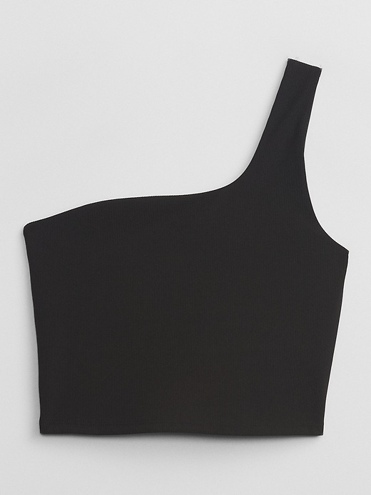 Image number 3 showing, GapFit Studio Ribbed One-Strap Sports Bra