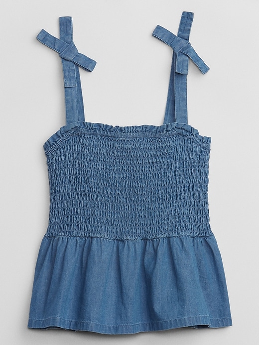View large product image 1 of 1. Kids Smocked Peplum Top