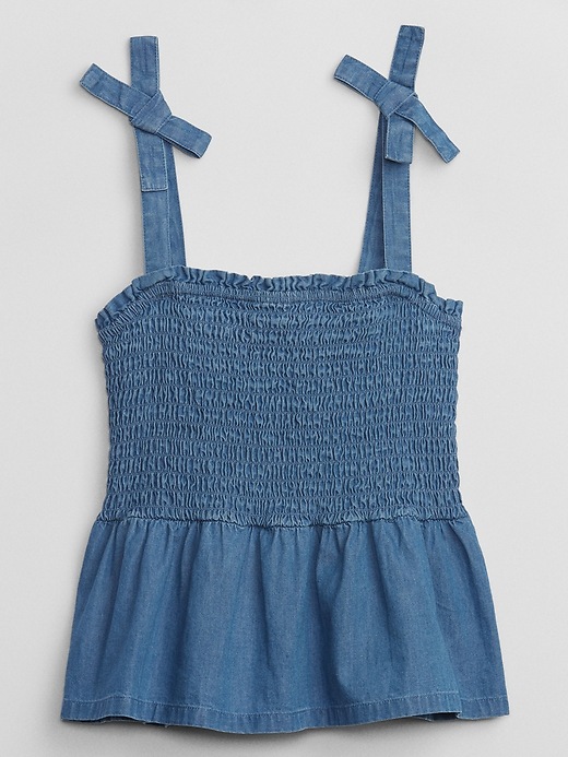 Image number 3 showing, Kids Smocked Peplum Top