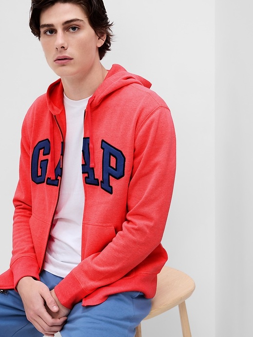 Gap Factory Gap Logo Zip Hoodie (Size XS-2XL, Hula Red)