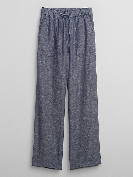 Image number 5 showing, Wide-Leg Linen-Blend Pants with Washwell