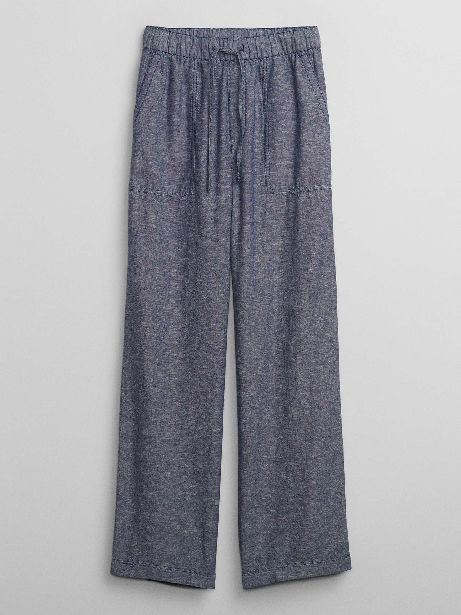 Wide-Leg Linen-Blend Pants with Washwell | Gap Factory