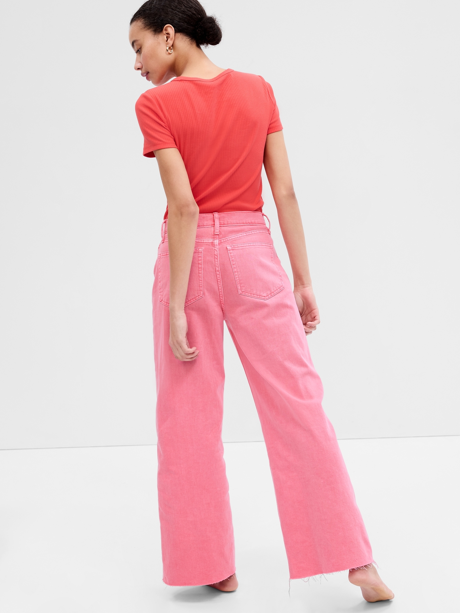 High Rise Wide-Leg Jeans with Washwell | Gap Factory
