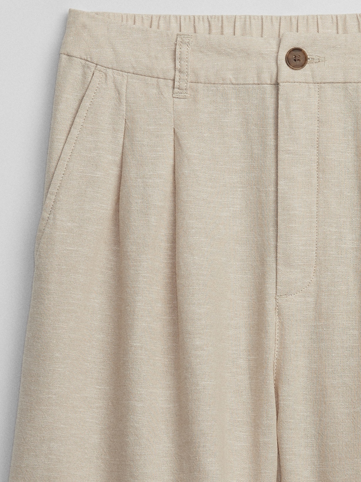 5" High Rise Pleated Linen Shorts Gap Factory