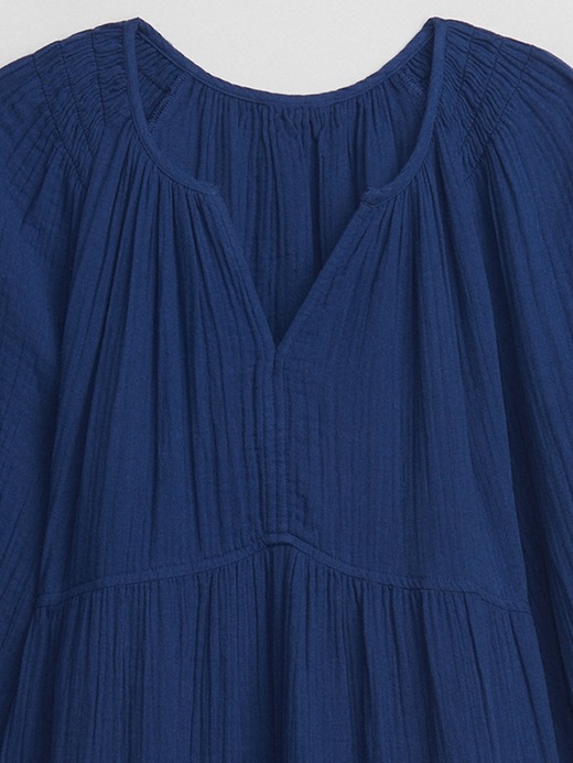 gap factory women's gauze splitneck midi dress Gauze Splitneck Midi Dress