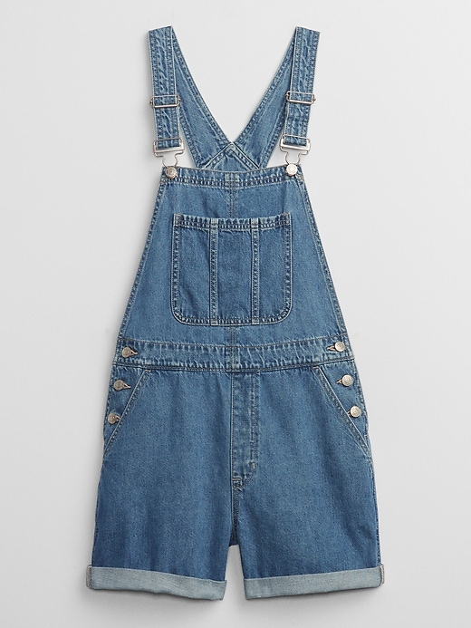 Slouchy Denim Shortalls with Washwell | Gap Factory