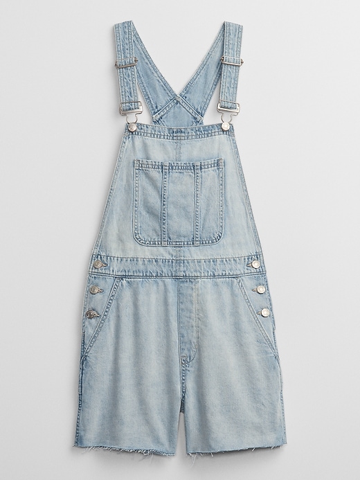 Image number 3 showing, Slouchy Denim Shortalls with Washwell