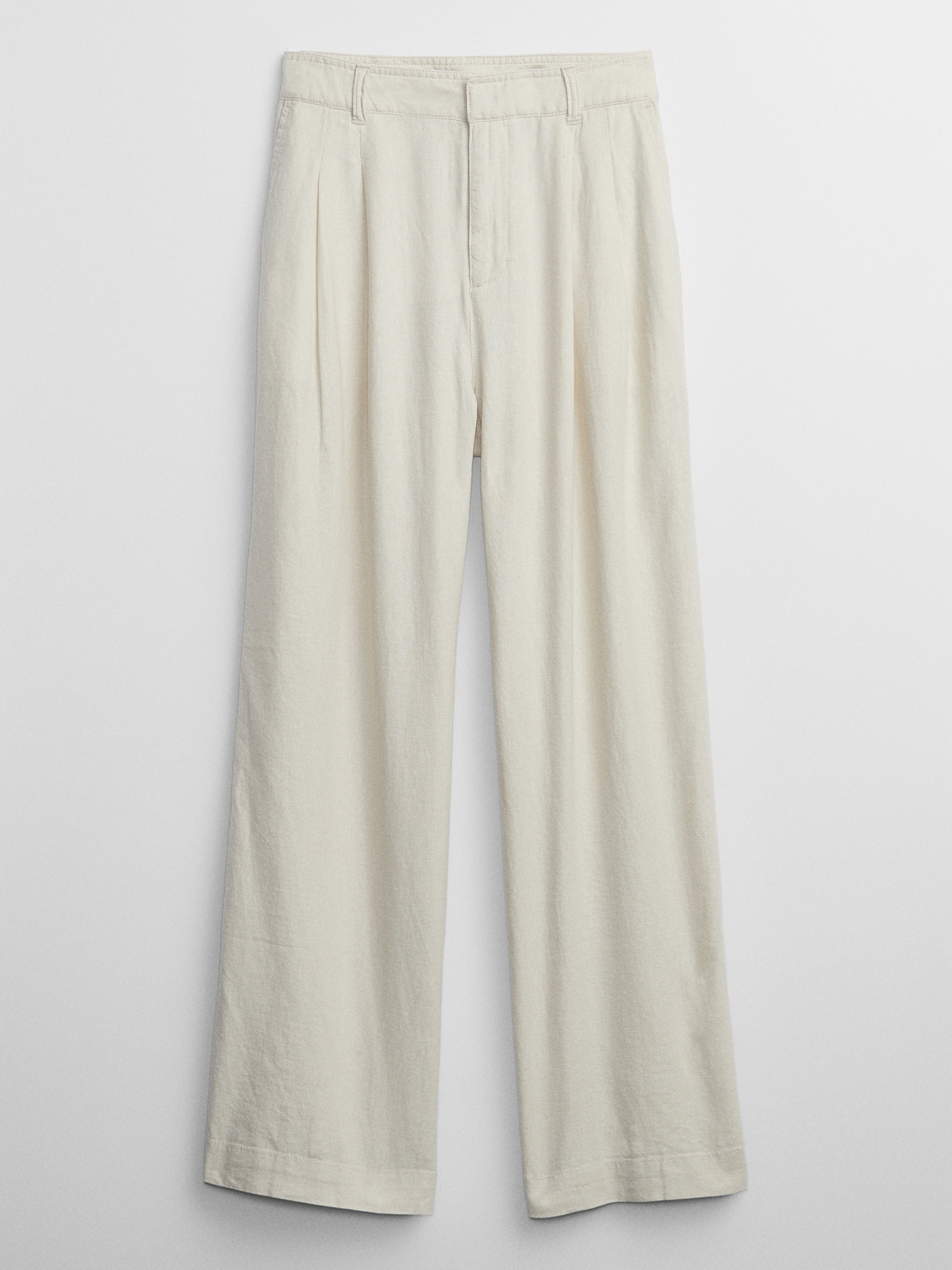 High Rise Wide-Leg Pleated Trousers with Washwell | Gap Factory
