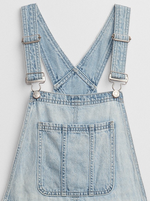 Image number 4 showing, Slouchy Denim Shortalls with Washwell