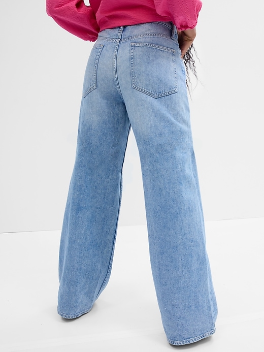 Image number 7 showing, High Rise Wide-Leg Jeans with Washwell