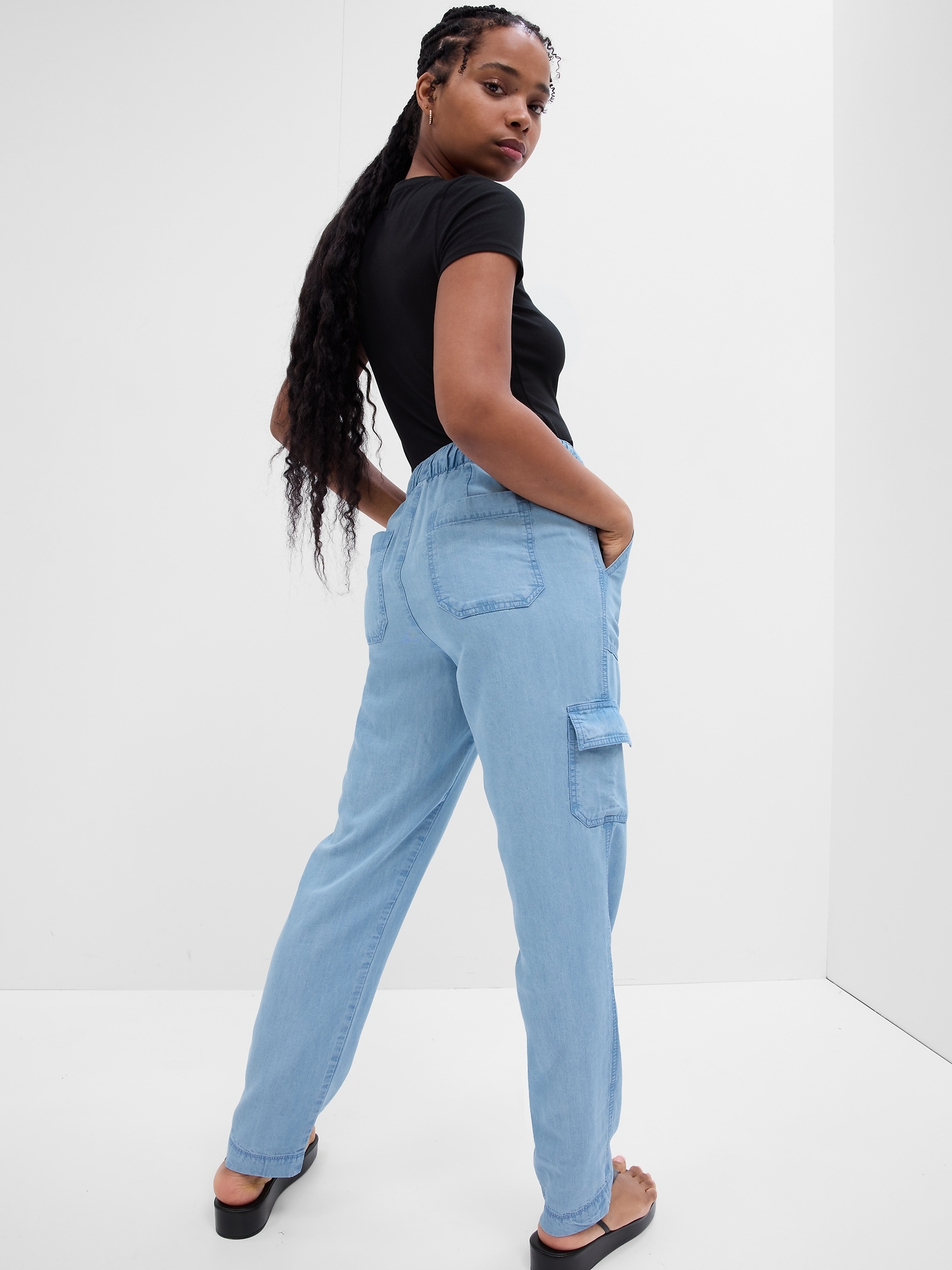 TENCEL Lyocell Easy Cargo Pants Gap Factory