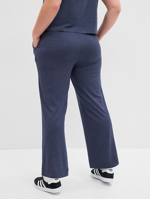 Image number 2 showing, GapFit Relaxed Brushed Tech Jersey Straight Leg Pants